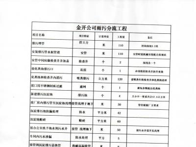 成都金开生物工程有限公司雨污（清污）分流零星工程比选公告